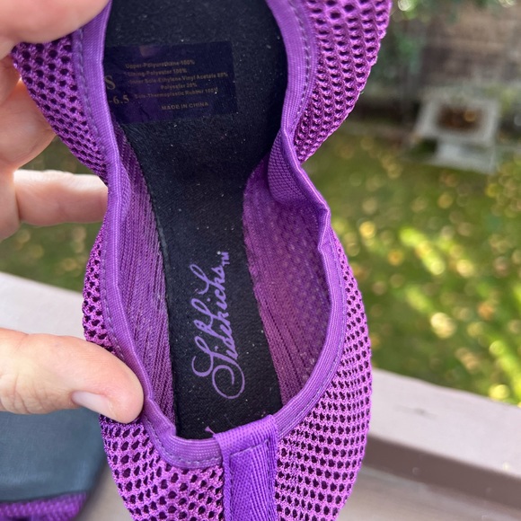 Home-Slippers-Purple Mesh travel slippers by “ Side Kicks”, -Size-5-6.5, NWT - Picture 7 of 10